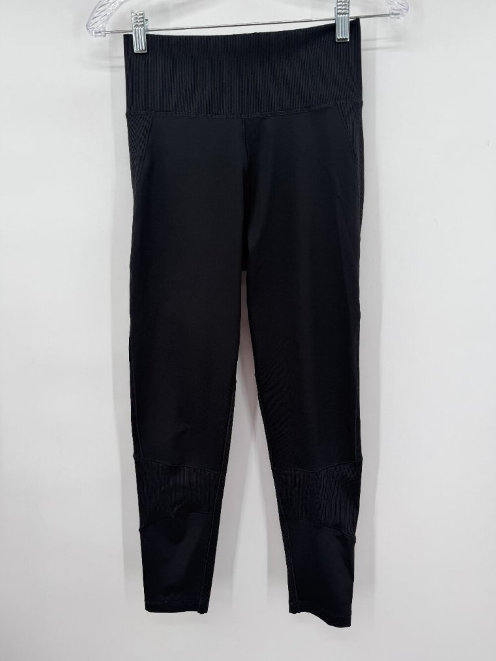 Adidas Primegreen Women’s Size M Black High Rise Ribbed 7/8 Leggings Athletic